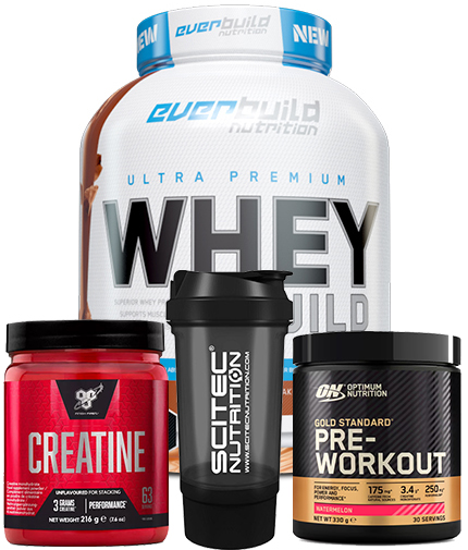 PROMO STACK EVERBUILD Ultra Premium Whey Build + Creatne + Pre Workout + Shaker